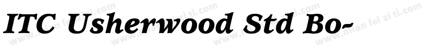 ITC Usherwood Std Bo字体转换